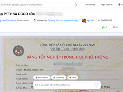  Nguy cơ lộ dữ liệu cá nhân từ các nền tảng chia sẻ tài liệu học tập