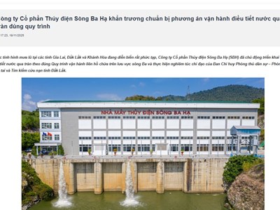 Thủy điện Sông Ba Hạ thông tin gì trong ngày xả lũ lịch sử?