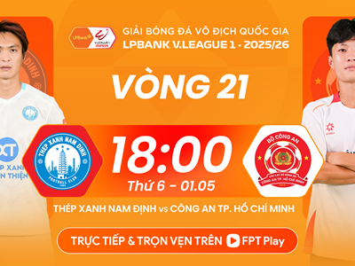 Link xem trực tiếp Nam Định vs CA TP.HCM, 18h00 ngày 1.5