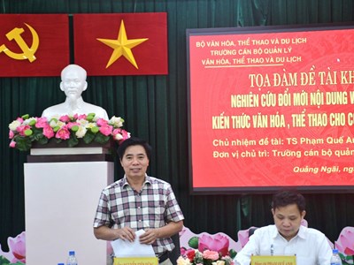 Nghiên cứu đổi mới nội dung và phương thức bồi dưỡng kiến thức VHTT cho công chức cấp xã, cấp huyện