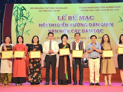 Bế mạc Hội thi diễn xướng dân gian văn hóa các dân tộc