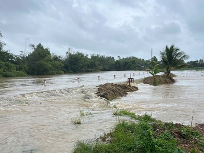 Lũ các sông ở Quảng Ngãi lên nhanh