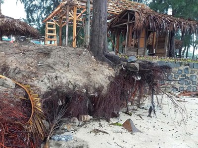 Bờ biển Quảng Ngãi bị xâm thực, sạt lở nghiêm trọng