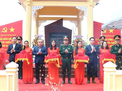 Lễ gắn biển công trình Di tích chiến thắng Điểm cao 62 - Đông Giáp