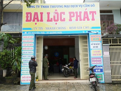 Triệt phá đường dây cho vay nặng lãi quy mô lớn ở Quảng Ngãi