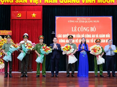 Quảng Ngãi công bố chấm dứt hoạt động công an cấp huyện