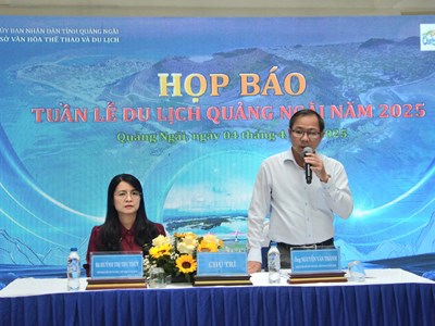 Họp báo cung cấp thông tin về Tuần lễ Du lịch Quảng Ngãi