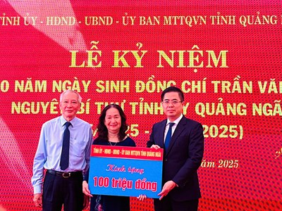 Kỷ niệm 100 năm ngày sinh nguyên Bí thư Tỉnh ủy Quảng Ngãi Trần Văn An 