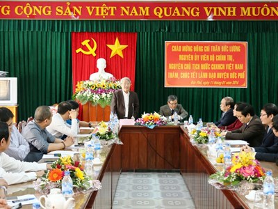 Nguyên Chủ tịch nước Trần Đức Lương sâu nặng nghĩa tình với quê hương