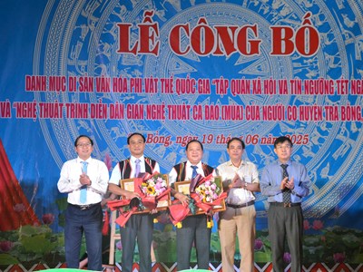 Công bố di sản văn hóa phi vật thể quốc gia Tết Ngã Rạ và Nghệ thuật Cà đáo của người Co 