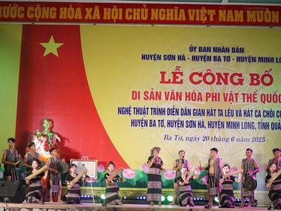 Công bố Di sản văn hóa phi vật thể quốc gia trình diễn dân gian hát Ta lêu và Ca choi