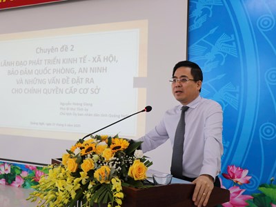 Tập huấn nhiệm vụ cho cán bộ chủ chốt thuộc các xã, phường