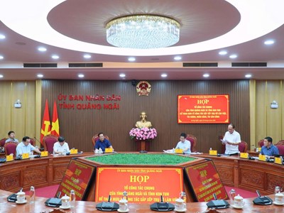 Quảng Ngãi - Kon Tum họp bàn sắp xếp trụ sở, tài chính, ngân sách, tài sản công