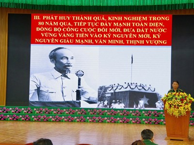 Tuyên truyền chuyên đề 80 năm Cách mạng Tháng Tám và Quốc khánh 2.9