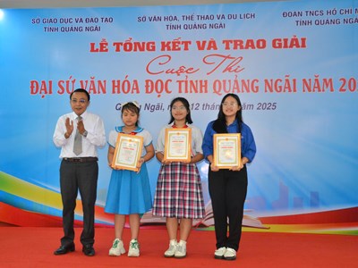 Trao giải Cuộc thi Đại sứ Văn hóa đọc tỉnh Quảng Ngãi năm 2025