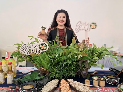 Quảng Ngãi đưa don, gỏi lá giới thiệu tại Trung tâm Triển lãm Quốc gia