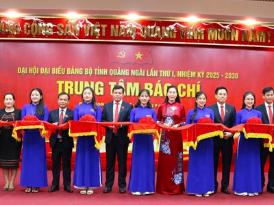 Lễ Khai trương Trung tâm báo chí Đại hội Đảng bộ tỉnh Quảng Ngãi