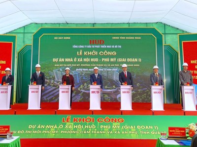 Quảng Ngãi khởi công dự án nhà ở xã hội HUD - Phú Mỹ