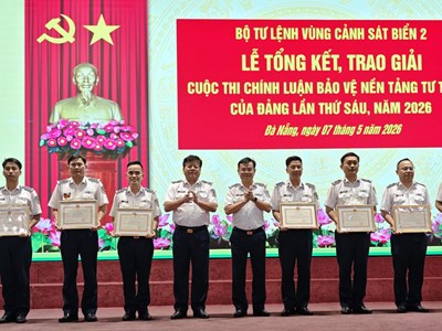 Tác phẩm “Lá chắn số” giành giải Nhất cuộc thi chính luận của Vùng Cảnh sát biển 2