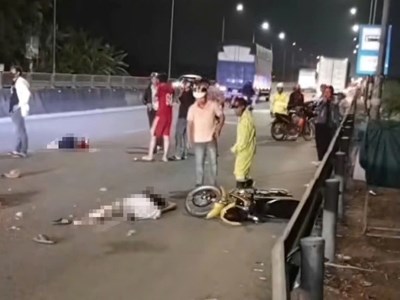 Va chạm trên Quốc lộ 1A qua Quảng Ngãi khiến 3 cha con thương vong