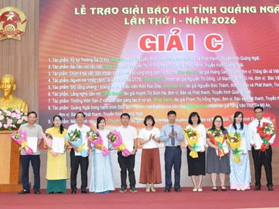 Tôn vinh những tác phẩm báo chí xuất sắc tại Giải Báo chí tỉnh Quảng Ngãi lần thứ I