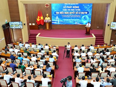 Quảng Ngãi phát động thi trực tuyến tìm hiểu Nghị quyết 57