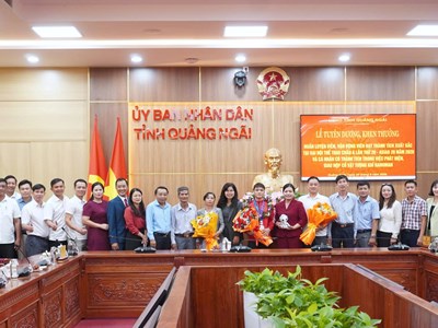Quảng Ngãi tuyên dương những cá nhân có thành tích nổi bật trong thể thao và bảo tồn di sản