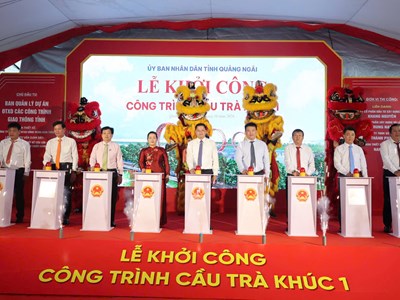 Quảng Ngãi khởi công cây cầu hơn 2.000 tỉ đồng trên sông Trà Khúc