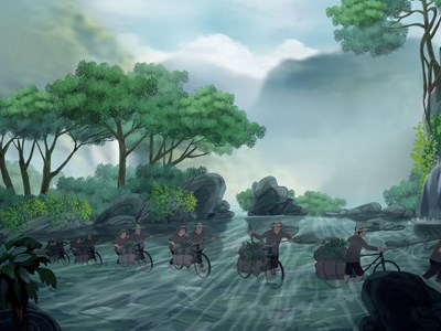 Chiếc xe thồ Điện Biên trong phim hoạt hình