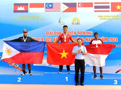 Việt Nam dẫn đầu Giải Rowing vô địch U19, U23 và vô địch Đông Nam Á