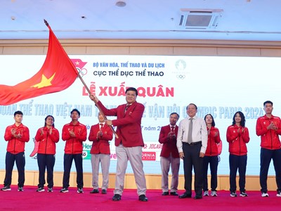 Lễ xuất quân Đoàn Thể thao Việt Nam dự Olympic Paris 2024