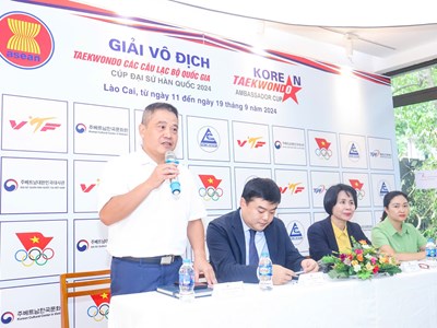 1.000 HLV, VĐV dự Giải vô địch Taekwondo các CLB quốc gia Cúp Đại sứ Hàn Quốc 2024