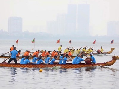Quảng bá di sản Hà Nội qua Giải bơi chải thuyền rồng Hà Nội mở rộng