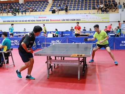 Giải bóng bàn Hà Nội Mới mở rộng thu hút gần 400 tay vợt tranh tài