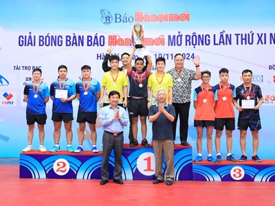 Khép lại Giải bóng bàn tranh Cúp Báo Hà Nội Mới năm 2024