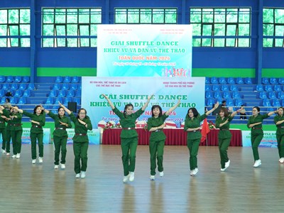 1.342 VĐV tranh tài tại Giải Shuffle dance, khiêu vũ và dân vũ thể thao toàn quốc