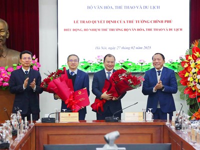 Lễ trao Quyết định của Thủ tướng Chính phủ điều động, bổ nhiệm hai Thứ trưởng Bộ VHTTDL