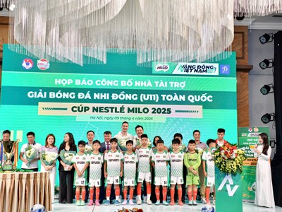55 đội bóng tranh tài tại Giải Bóng đá nhi đồng toàn quốc 