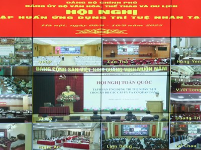 Hội nghị toàn quốc tập huấn ứng dụng trí tuệ nhân tạo cho cán bộ các Cấp ủy và cơ quan Đảng