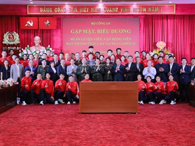 Bộ Công an gặp mặt, biểu dương các VĐV, HLV xuất sắc tại SEA Games 33