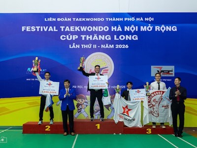 Taekwondo Kids Việt Nam giành ngôi Nhất toàn đoàn tại Festival Taekwondo Hà Nội mở rộng 
