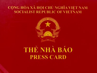 Thẻ nhà báo kỳ hạn 2021 - 2025 được gia hạn sử dụng đến hết ngày 30.9.2026