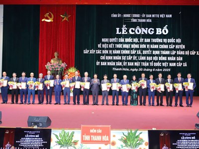 Thanh Hóa duyệt chi hơn 83 tỉ đồng để sắp xếp tổ chức bộ máy chính trị