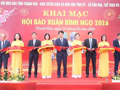 Hơn 350 ấn phẩm hội tụ tại Hội Báo Xuân Bính Ngọ 2026 ở Thanh Hóa