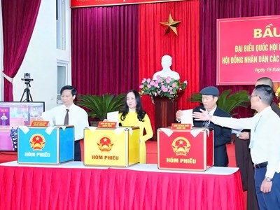 Thanh Hóa diễn tập quy trình bỏ phiếu bầu cử trên toàn tỉnh