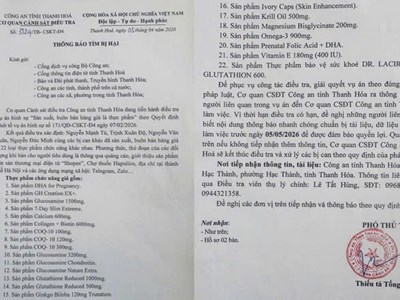 Triệt phá đường dây sản xuất thực phẩm chức năng giả quy mô lớn