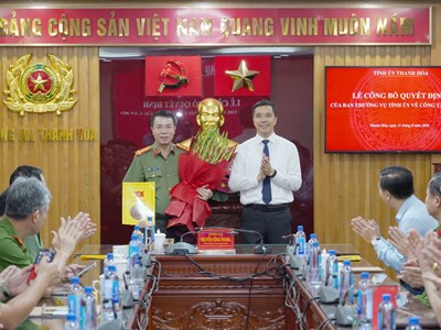 Đại tá Hoàng Quốc Việt giữ chức Bí thư Đảng ủy Công an tỉnh Thanh Hóa