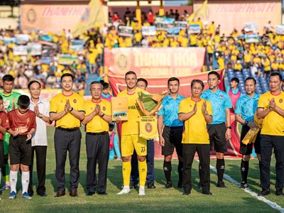 Một hình ảnh đặc biệt trong ngày CLB Thanh Hóa thắng Đà Nẵng