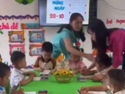 Đình chỉ 2 giáo viên mầm non sau clip tát trẻ trong lớp học