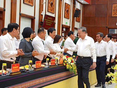 Tổng Bí thư Tô Lâm làm việc với lãnh đạo hai tỉnh Gia Lai và Bình Định